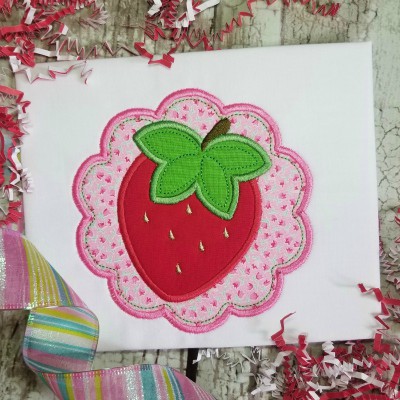 strawberry scallop applique